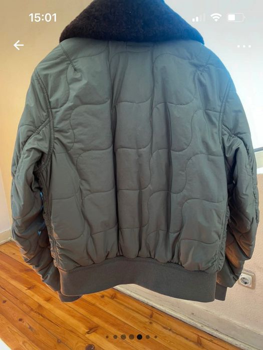Burberry men’s shearling bomber jacket