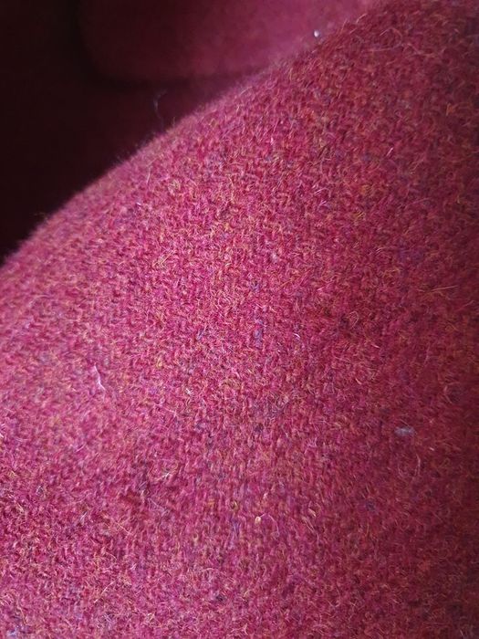 Harris Tweed Cento Mila , marynarka r.50, oversize, bordo