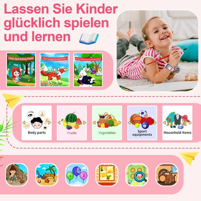 OKYUK smartwatch dla dzieci telefon aparat gry budzik audiobooki SIM