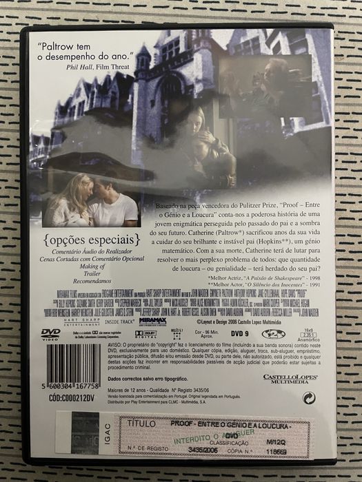 DVD Proof - Anthony Hopkins, Gwyneth Paltrow