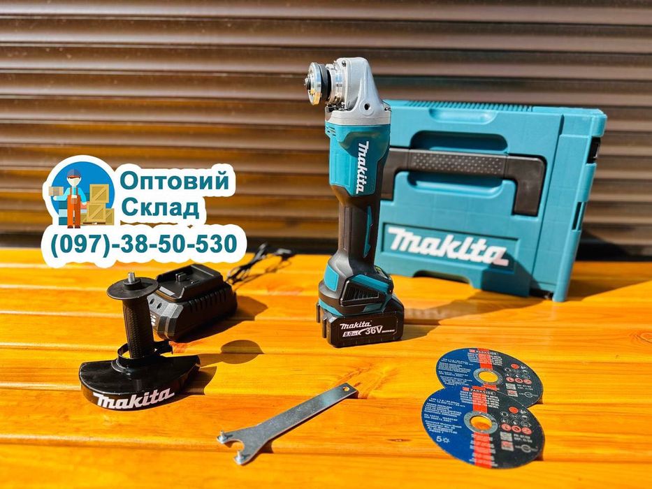 Акумуляторна Болгарка Makita DGA 404 потужна 1200 Вт 36V8A Макіта 1АКБ