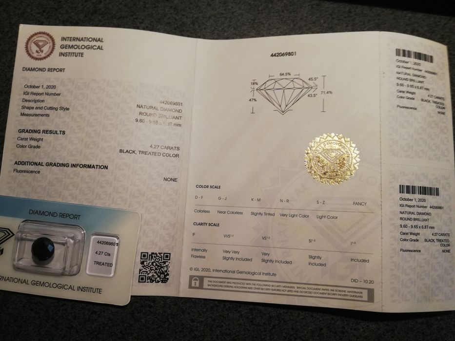 Diamante corte brilhante certificado