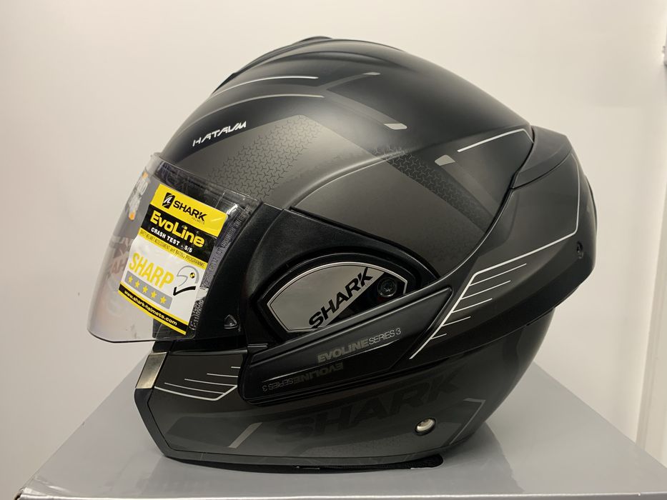 Modulowy kask motocyklowy Shark Evoline series rozmiar XS Bledna