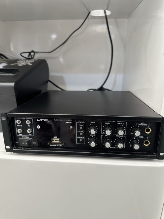 G-PAA80BT :Amplificador 4 canais 100V/70V/8/4OHM 220V 80W USB/BT IBIZA