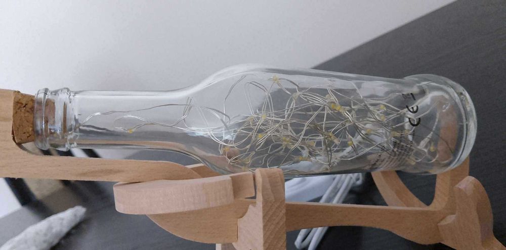 Dekoracja LED Szklane Lampki Pies Smuke