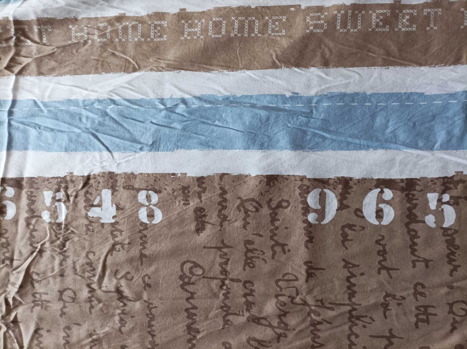 Pościel niebiesko-brązowa