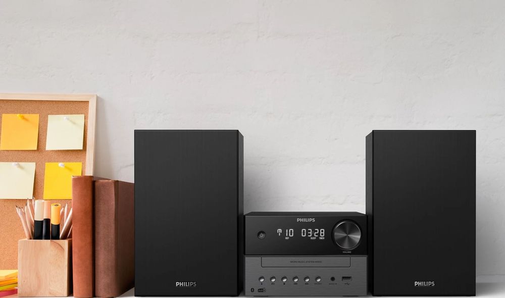 Philips Audio Mikrowieża hifi TAM3505M2, CD, Bluetooth, USB, FM i DAB