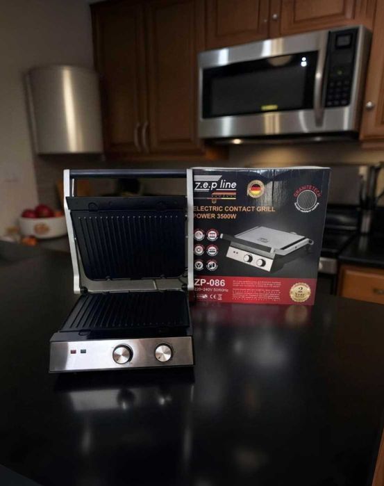 Електрогриль притискач шашлик без вогнища і чаду прямо на кухні