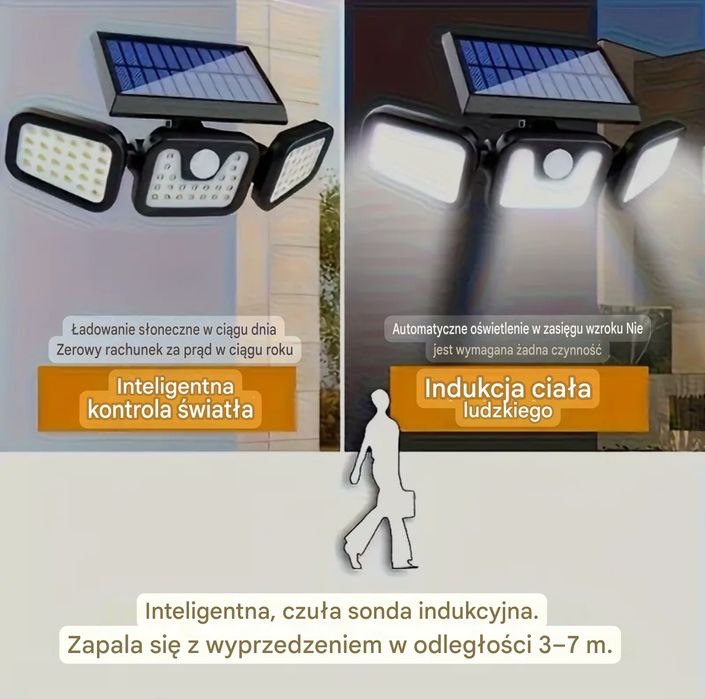 Lampa Solarna 74LED 800 Lumen
