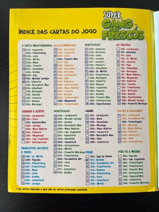 Caderneta Super Gang dos Frescos Lidl (Incompleta)