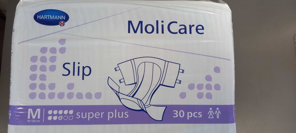 Ponowna sprzedaż pieluchomajtki Hartmann Moli r. M 30 szt.- 2 opak.