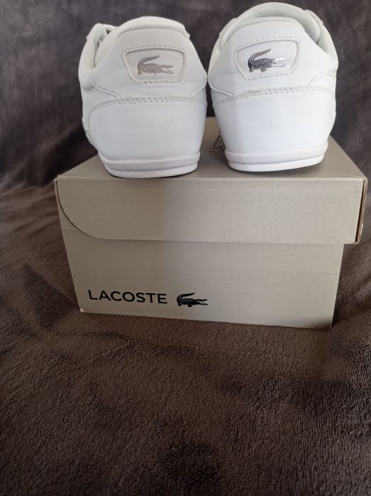 Buty Lacoste Chaymon rozmiar 43 białe i Nowe skóra skórzane sneakersy