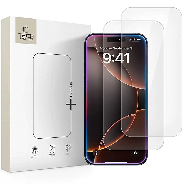 Szkło Hartowane Tech-Protect Glass Fit+ 2-Pack Iphone 16 Pro / 17 / 17