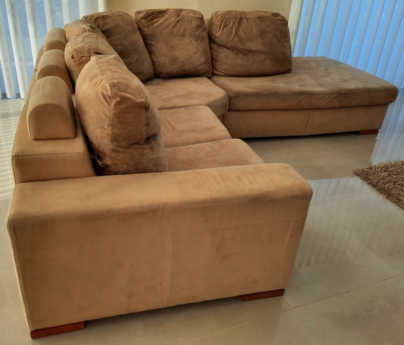 Sofá de canto com chaise long