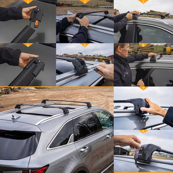 Bagażnik dachowy belki poprzeczki na reling Opel Mokka X Insignia