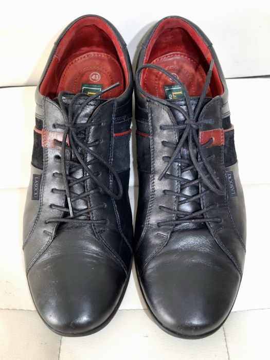 Półbuty 43 męskie skórzane Lasocki casual eleganckie leather