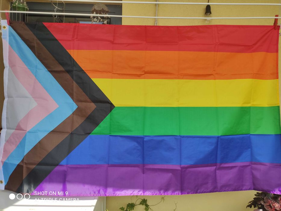 Bandeira LGBT Progresso 150 x 90 cm