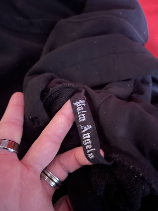 Black hoodie Palm Angels teddy break