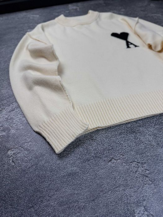 В'язаний светр AMI Paris з вивернутими швами кофта свитер Ами Париж