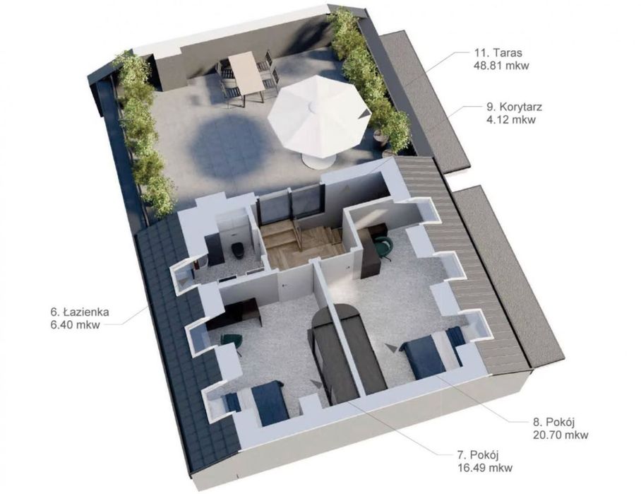 4 pokoje / 96,94m2 / Bronowice