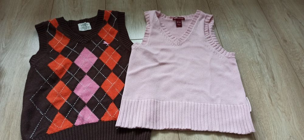 Zestaw kamizelek dla dziewczynki w r. 140-146