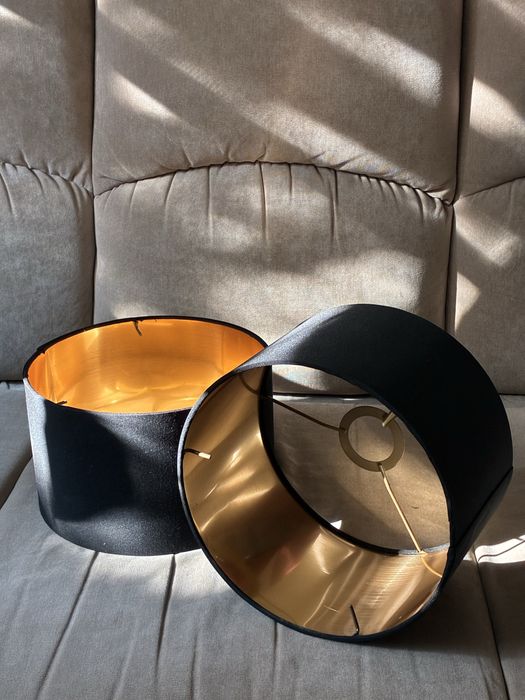 Czarny/złoty klosz - zestaw 3sztuk