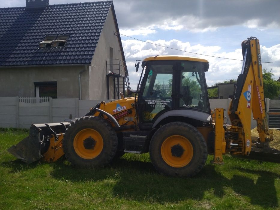 Usługi koparko-ładowarka, minikoparką, przyłącza wody gazu kanalizacji