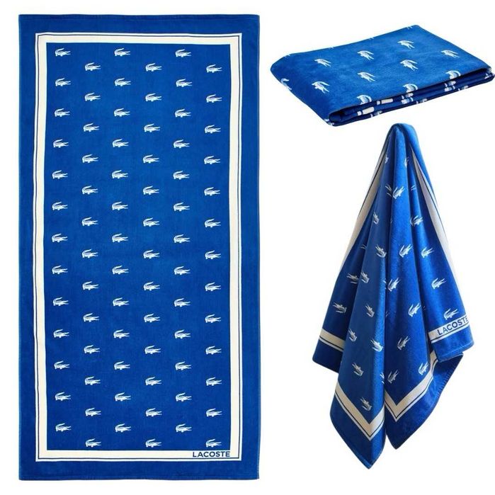 Ręcznik plażowy LACOSTE Foulard Croc Blue
