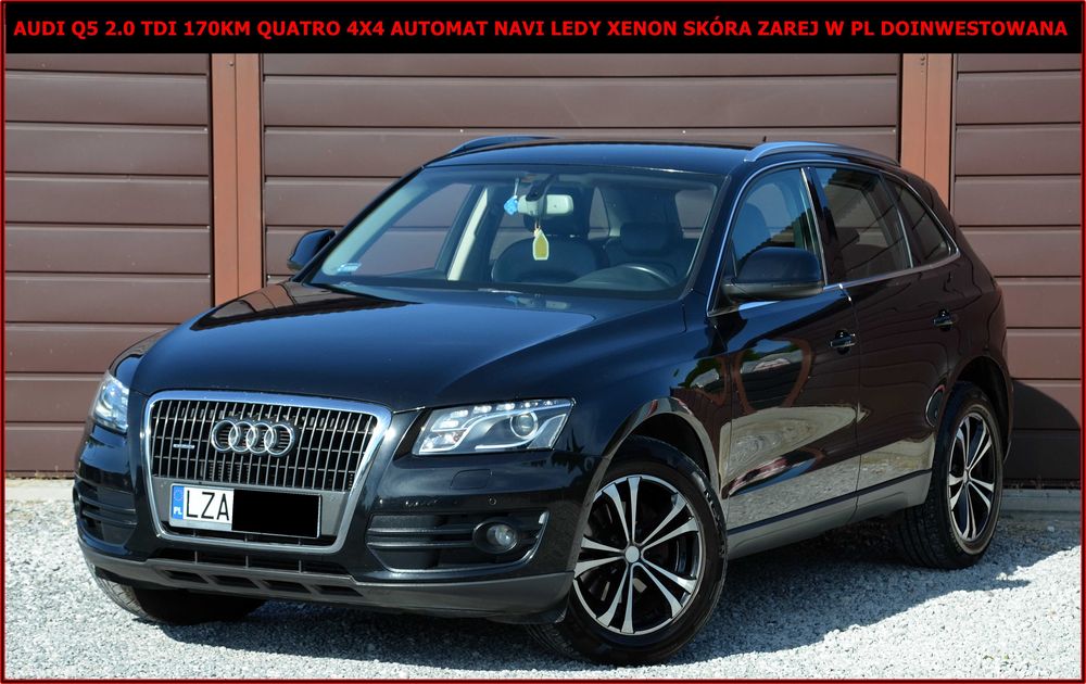 Audi Q5 2.0 TDI 170KM Quattro Navi Skóra Ledy Xenon Automat Zarej w PL