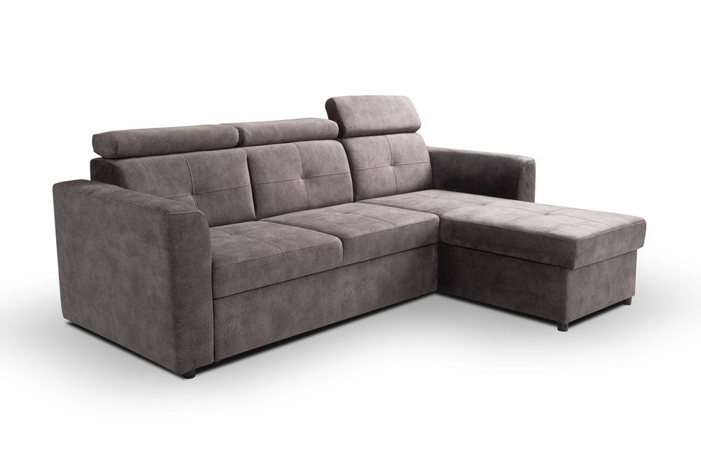 Narożnik POCKET 230x165 - funkcja spania, pojemnik, ruchome zagłówki