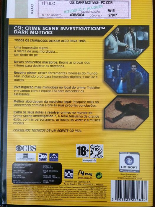 Jogo CSI “Dark Motives” para computador64551667801091121