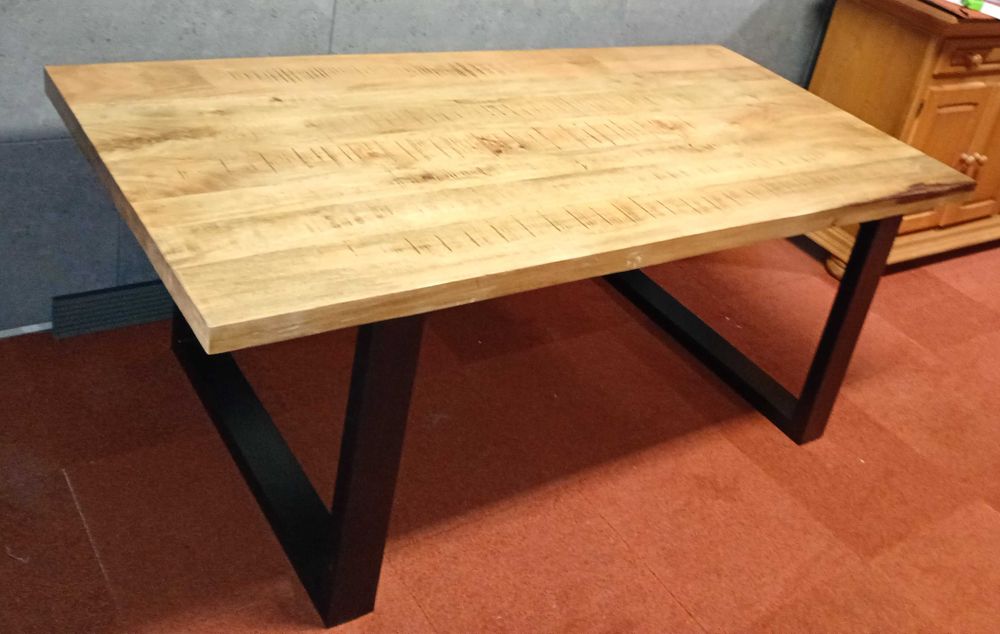 Piękny stół industrialny dębowy 200 cm x 100 cm