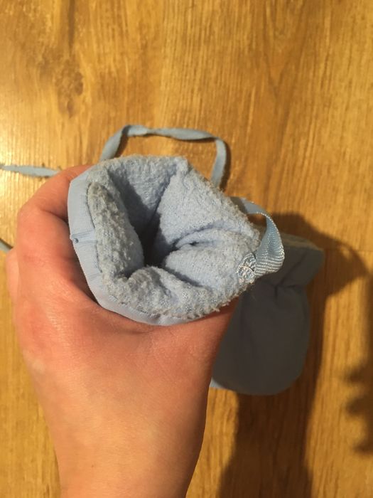 Rękawiczki niemowlęce ciepłe sznurek 78cm