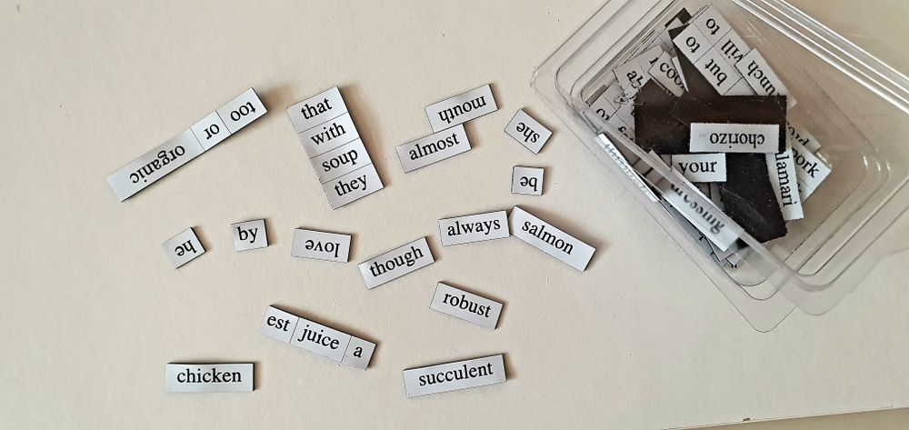 Imans amantes de comida / Magnetic Poetry kit / Food lover