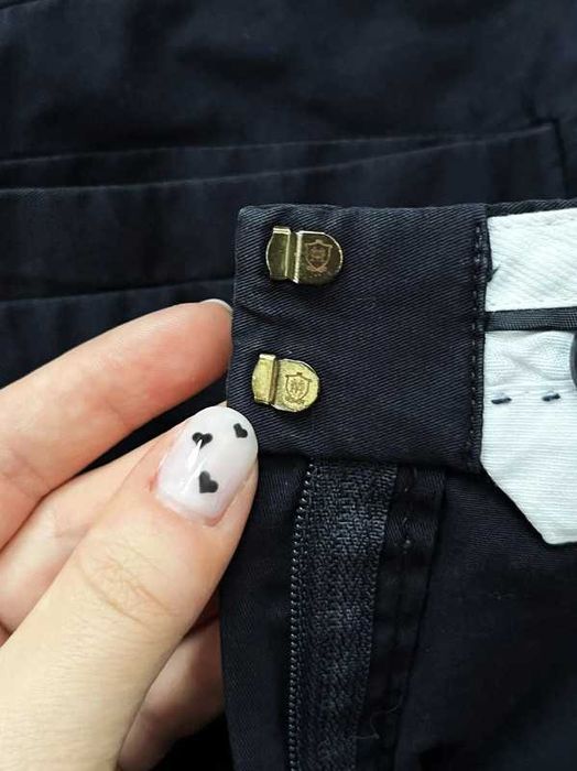 Massimo Dutti 38 10 M spodnie materiałowe slim elastyczne granatowe