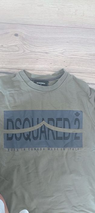 Bluza bez kaptura Dsquared2 M khaki zielona