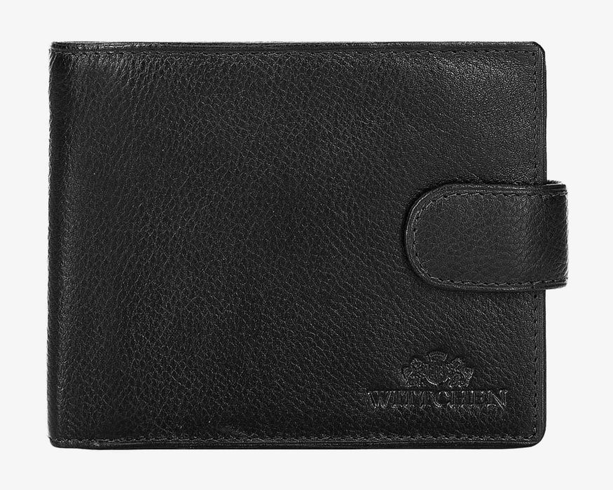 Wittchen Męski portfel skórzany RFID rozkładany czarny