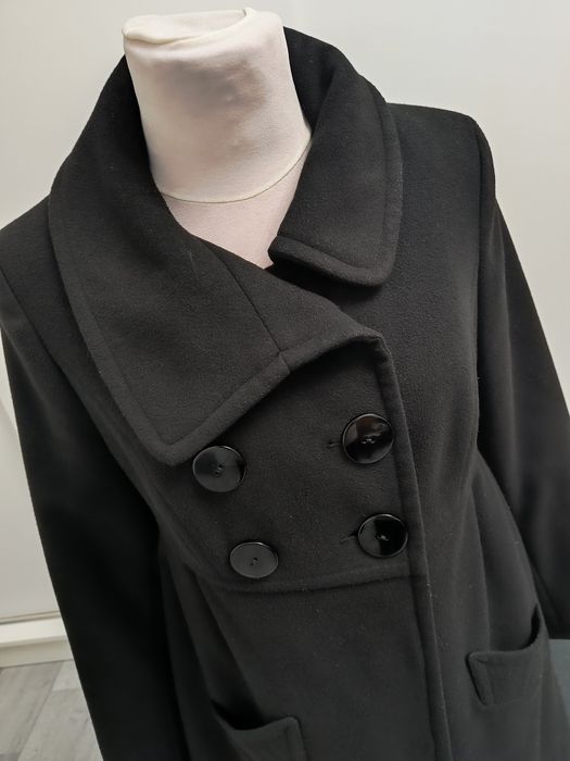 Płaszcz wiosna, jesień,czarny płaszcz, płaszczyk