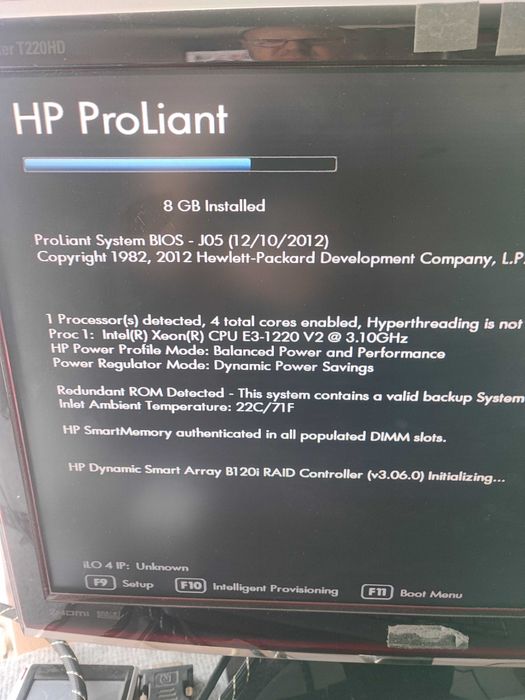 Serwer HP DL320E G8 Gen8 E3-1220 v2 8GB RAM