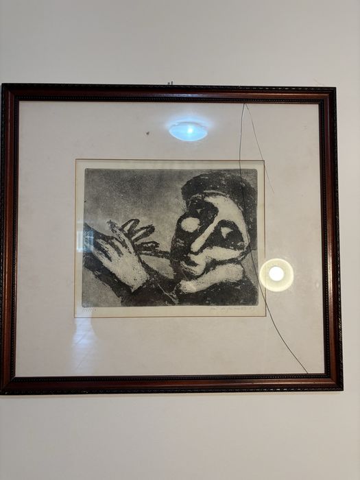 Rare serigraph by José de Guimarães, dated 1963.