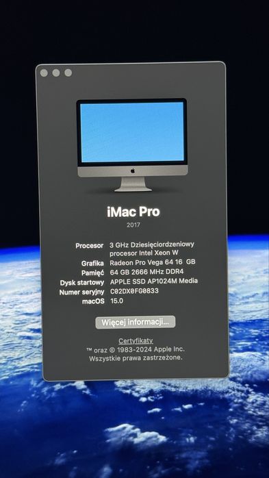 Apple iMac Pro 27 / Jak nowy / Zamiana