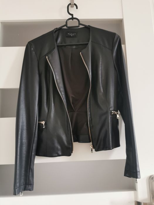 Ramoneska kurtka skórzana z ekoskóry r. 34 Mohito czarna