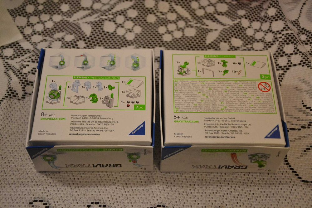 2x Gravitrax Ravensburger Catapult + Vertical Cannon zestaw