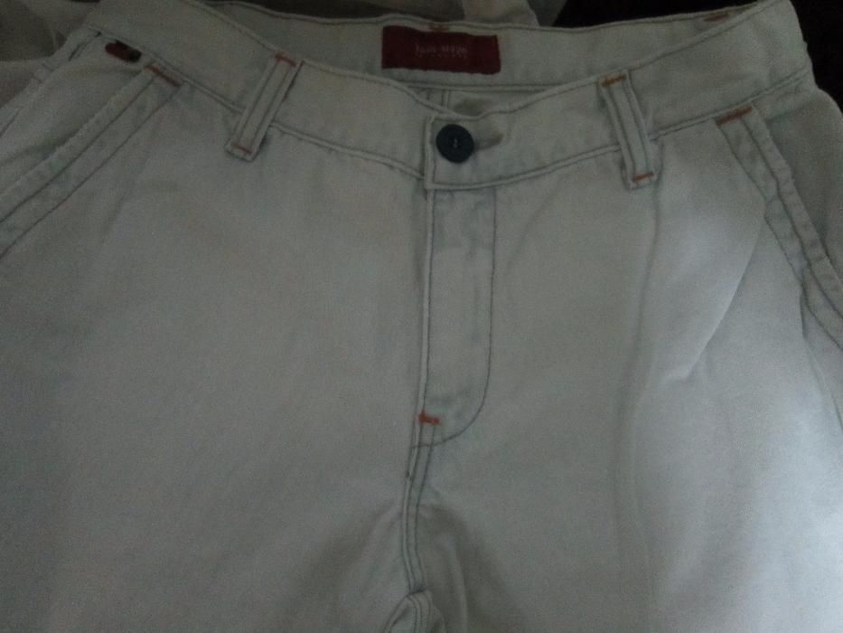 Calças de Ganga Claras Tom Maso Unisexo Tamanho 36 de fecho e com boca