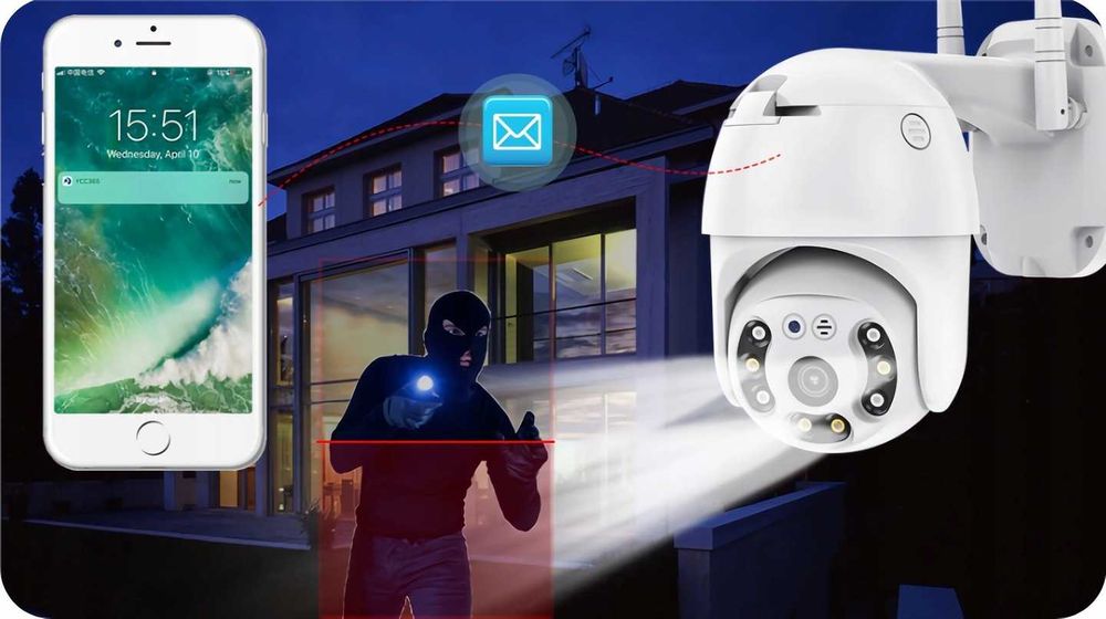 Kamera WIFI SMART obrotowa FULL HD monitoring zoom 4x detekcja