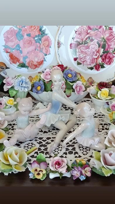 Подарок  флакон статуэтка дама винтаж шкатулка  чашка балерина