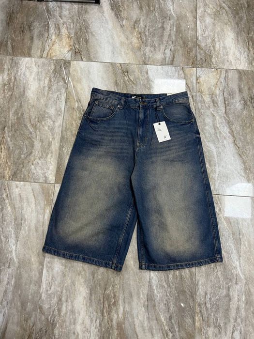 Нові широкі шорти джинсові SUPER BAGGY rap shorts jeans широкие шорты джинсы sk8 реп Jaded London ecko