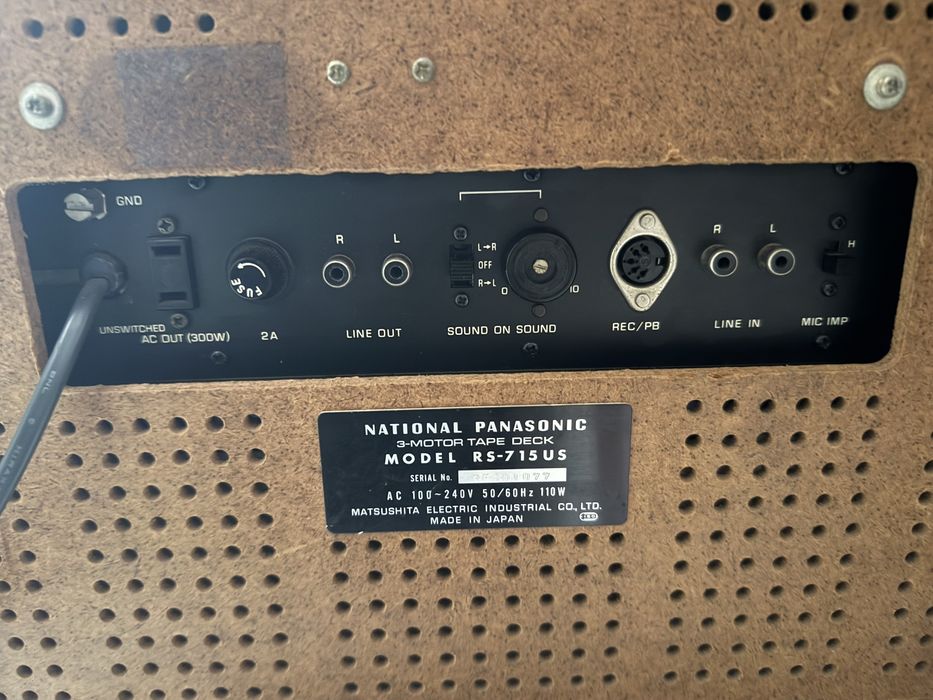 Gravador bobines RS-715US National Panasonic (Technics) reel to reel