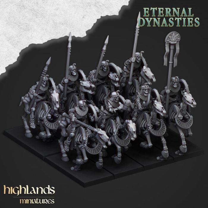 Ancient Skeletal Cavalry CG - Highlands Miniatures - Behelit Print
