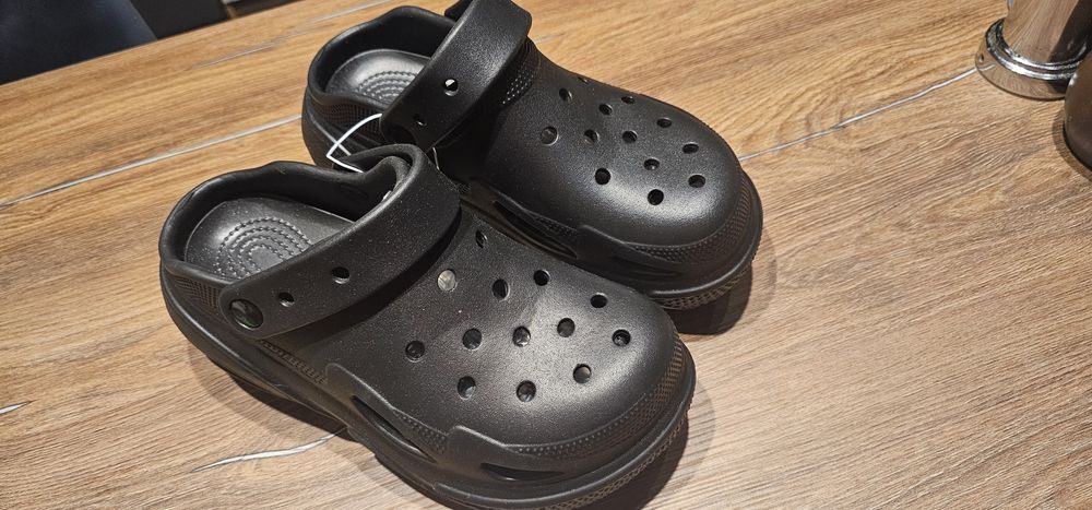 Hit platforma 6cm Czarne mule chodaki klapki unisex 39/40